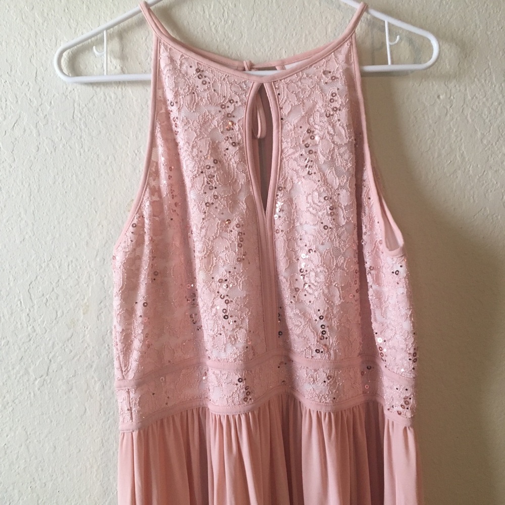 Morgan and Co. Pink long formal dress
